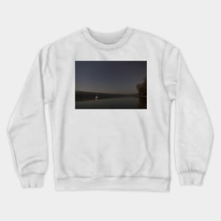 Sail boat on calm lake Crewneck Sweatshirt